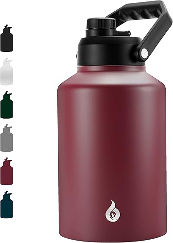 Miniatura 21 de BJPKPK Botellas de Agua Aisladas, Aptas para Lavavajillas, Botella de Agua de 18 oz con Asa, A Prueba de Fugas, Sin BPA, Termos Térmicos, Jarra de
