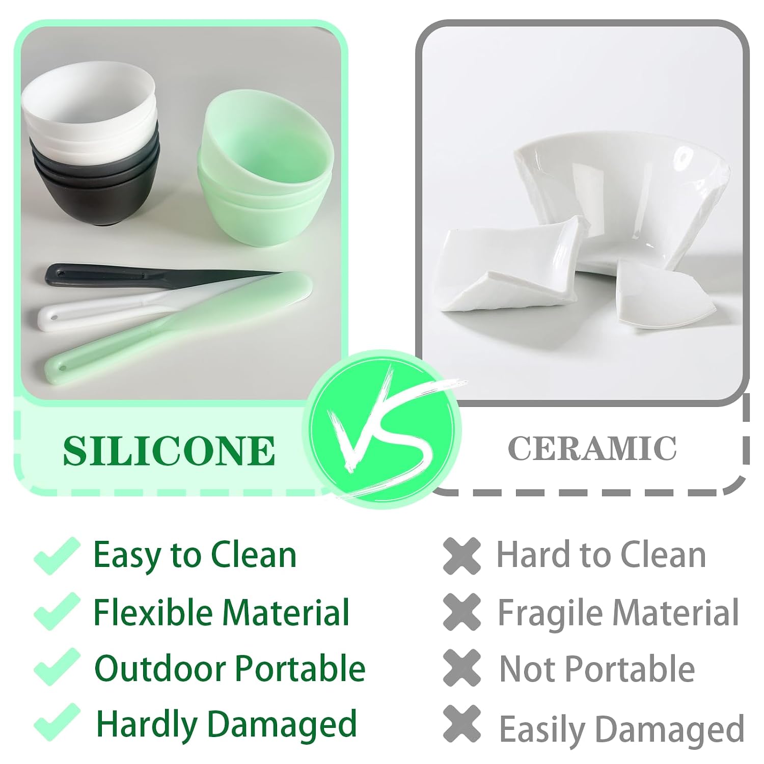12Pack Silicone Facial Mask Mixing Bowl for Estheticians, Reusable for Spa image 5