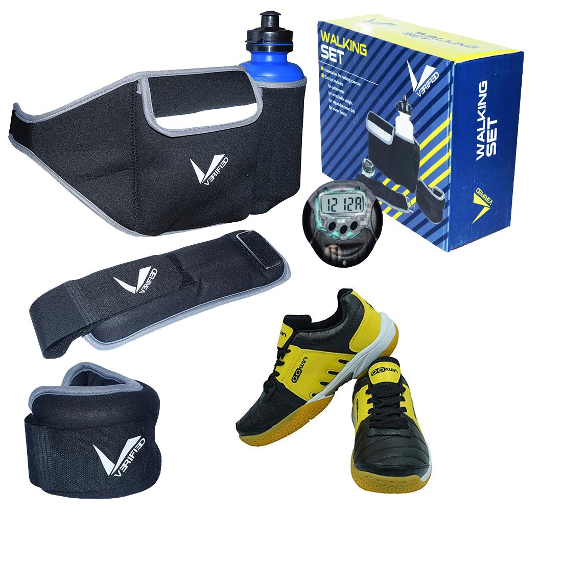 Badminton Shoe Power Black/Yellow Size-6 with Verified Walking Set-image-43