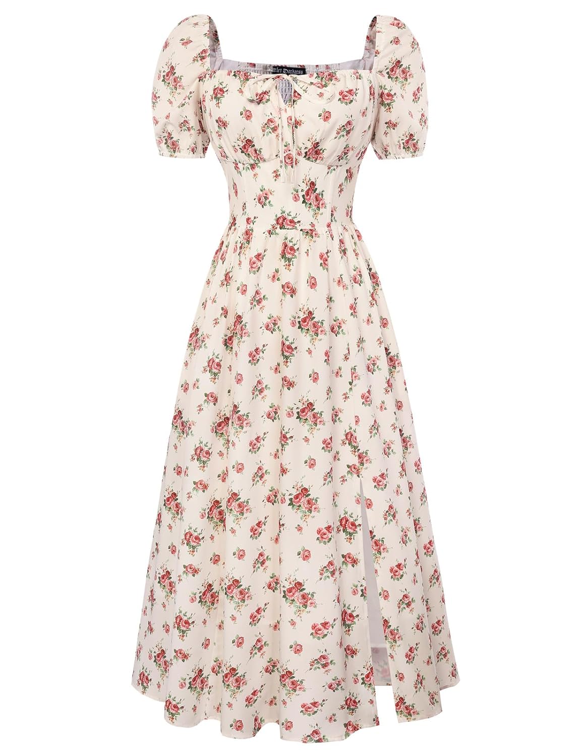 Scarlet Darkness Floral Corset Dress, Midi - Image 9