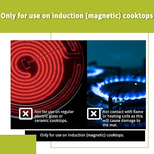 Miniatura 2 de Cook's Aid Protector de placa de inducción (magnético) para estufa de inducción, 2 unidades, para estufa de inducción (logotipo de 7.9 pulgadas)