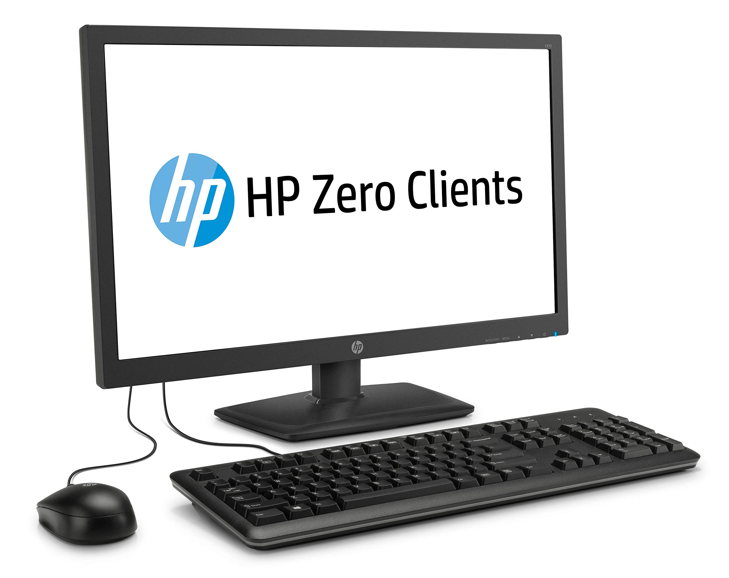 HP t310 All-in-One Zero Client Mini Desktop-PC (1066 MHz, 512 MB, VMWare Horizon View über PCoIP, Energy Star®-Zertifiziert; EPEAT® Gold-Registrierung, 3,99 kg, 559 x 165 x 398 mm)
