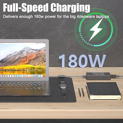 Miniatura 2 de Cargador para portátil de 180 W compatible con Dell Inspiron One 2350 2320 Precision 15 17 7560 7510 7520 7530 7550 3530 7710 7730 5530 M4600 M4700