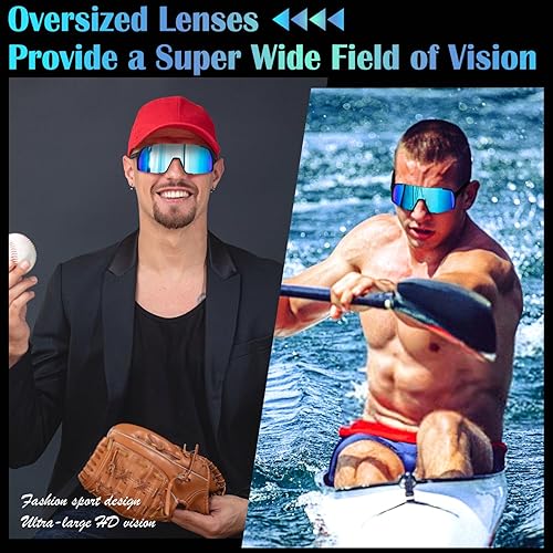 Miniatura 3 de Gafas de sol polarizadas de béisbol para jóvenes, TR90 con marco para niños y adolescentes, gafas de sol de sóftbol para correr y niños