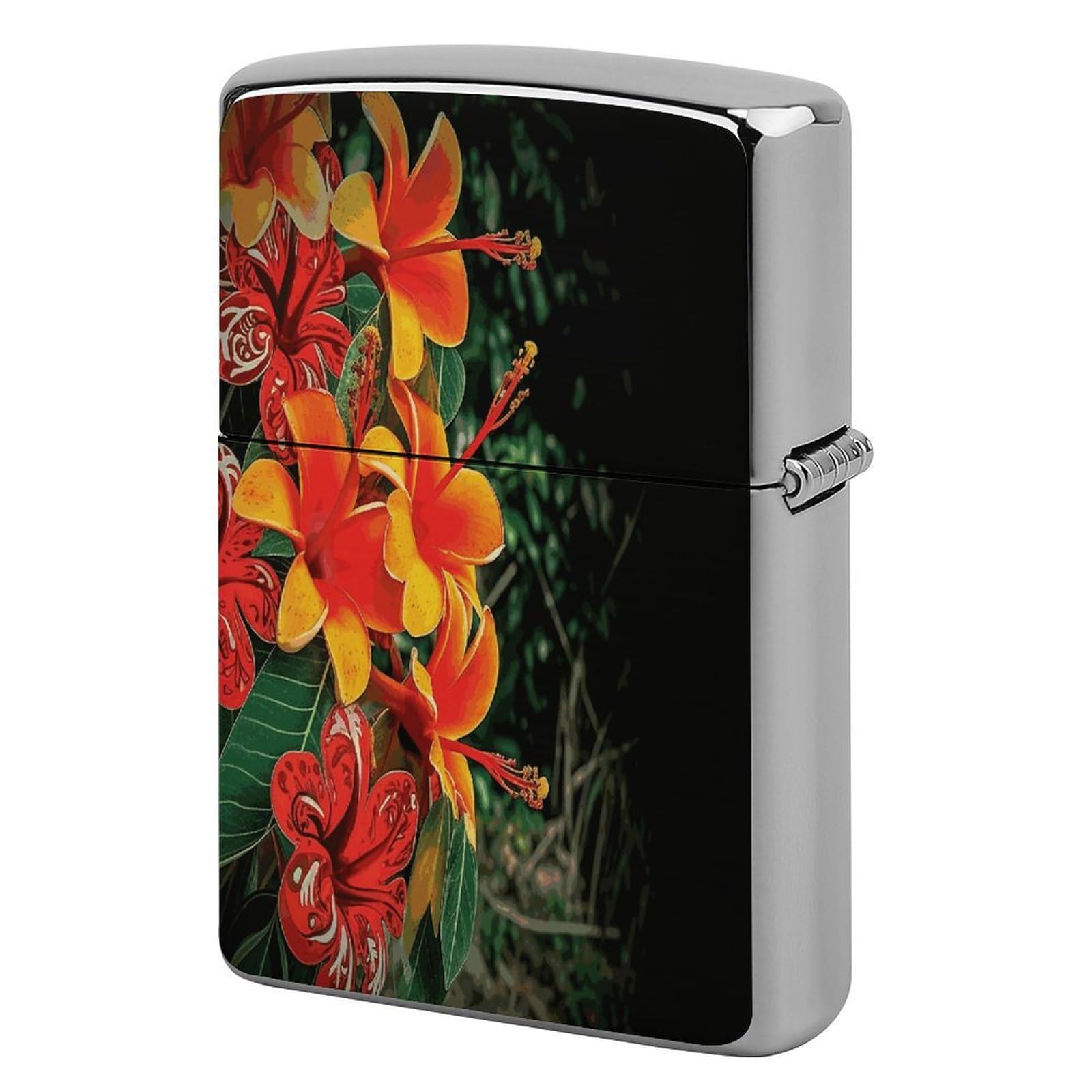 Btcowzrv Style Hawaii Flowers Metal Lighter Case Sleeve Cover Holder