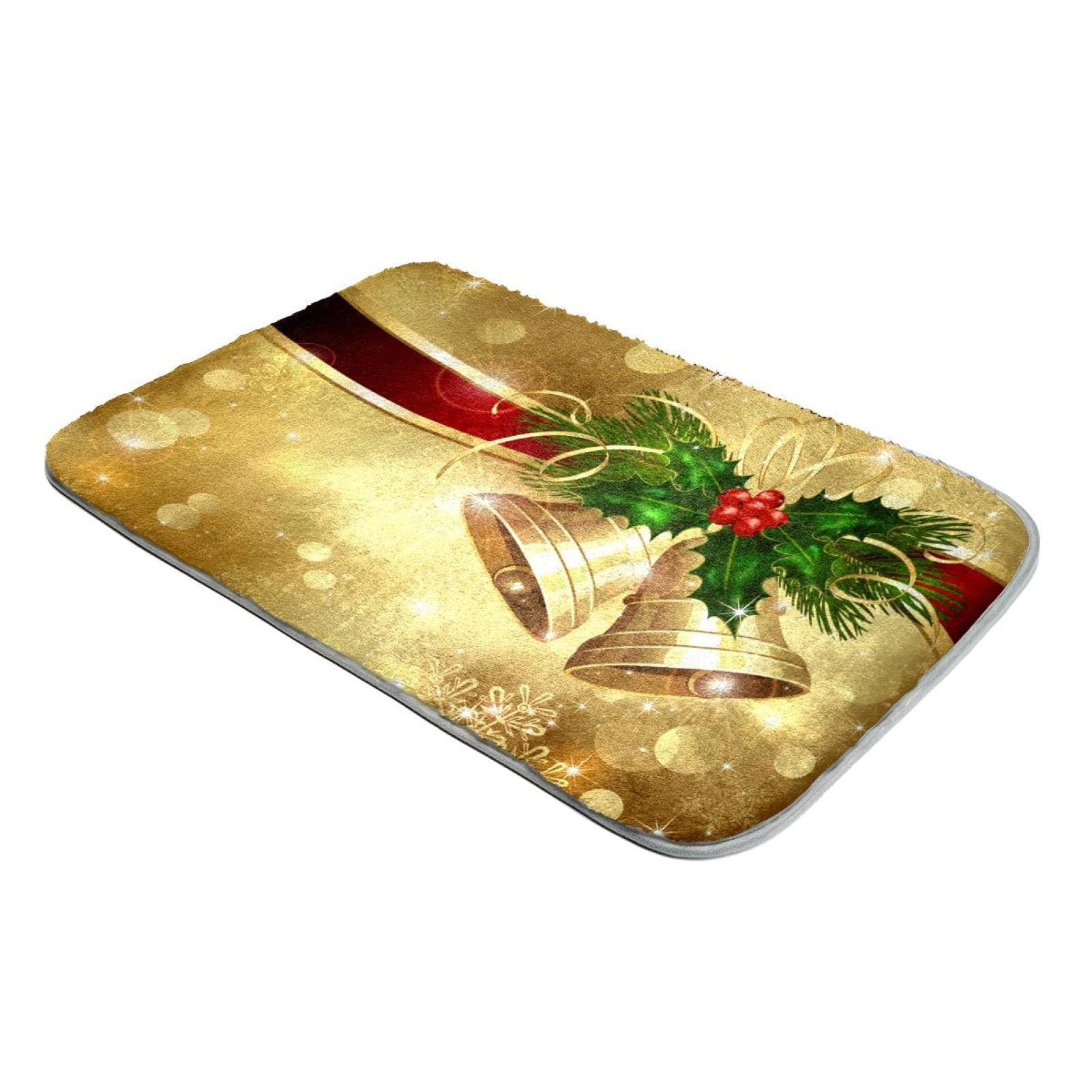 Tapis à poils longs fausse fourrure Cloche de Noël pour salon chaleureux