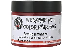 Orange Furry Fun: Semi-Permanent Pet Hair Dye for Creative Canines