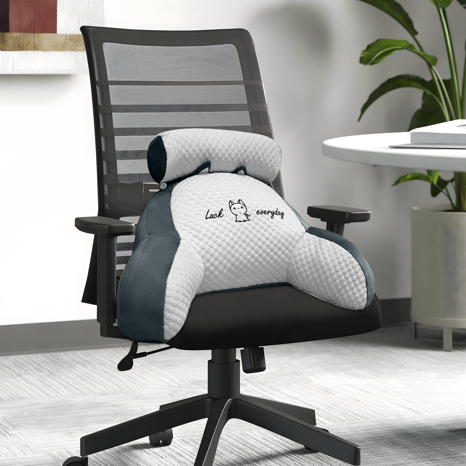 Suewidfay Lesekissen für Bett und Sofa, 70x50cm Groß Erwachsenen Rückenkissen, Komfortkissen Lesekissen mit Abnehmbarer Nackenrolle und Armlehnen, Lesesitzkissen zum Lesen, Fernsehen, Faulenzen