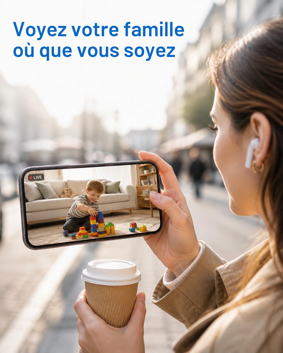Caméra de sécurité d'intérieur inclinable 5G/2,4 G, 1080p pour moniteur de bébé/personne âgée, caméras de vidéosurveillance WiFi, sirène d'alarme, vision nocturne, conversation bidirectionnelle, SD