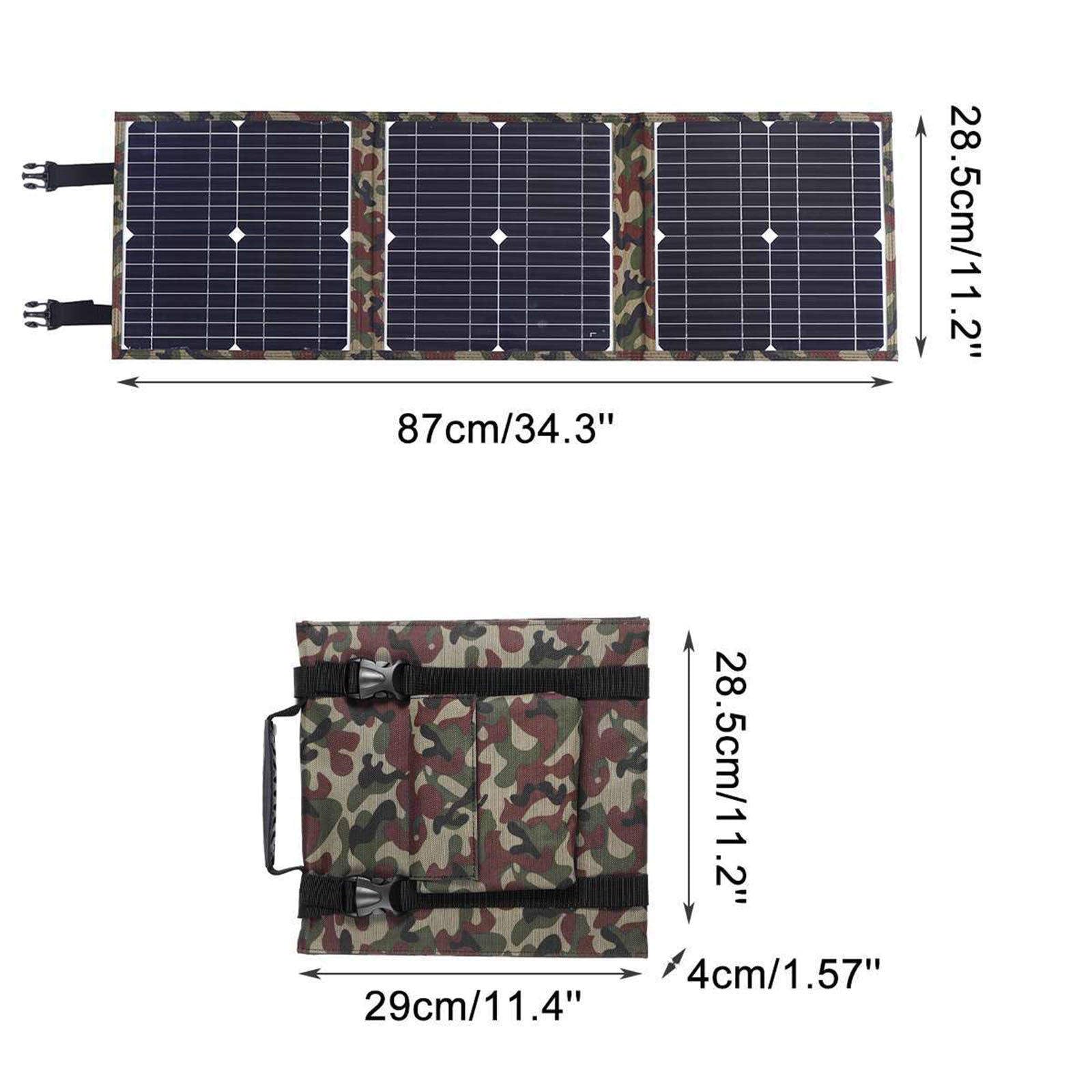 Pannello solare pieghevole, caricatore solare portatile da 18 V con doppie porte di uscita 5V/2A per uso esterno