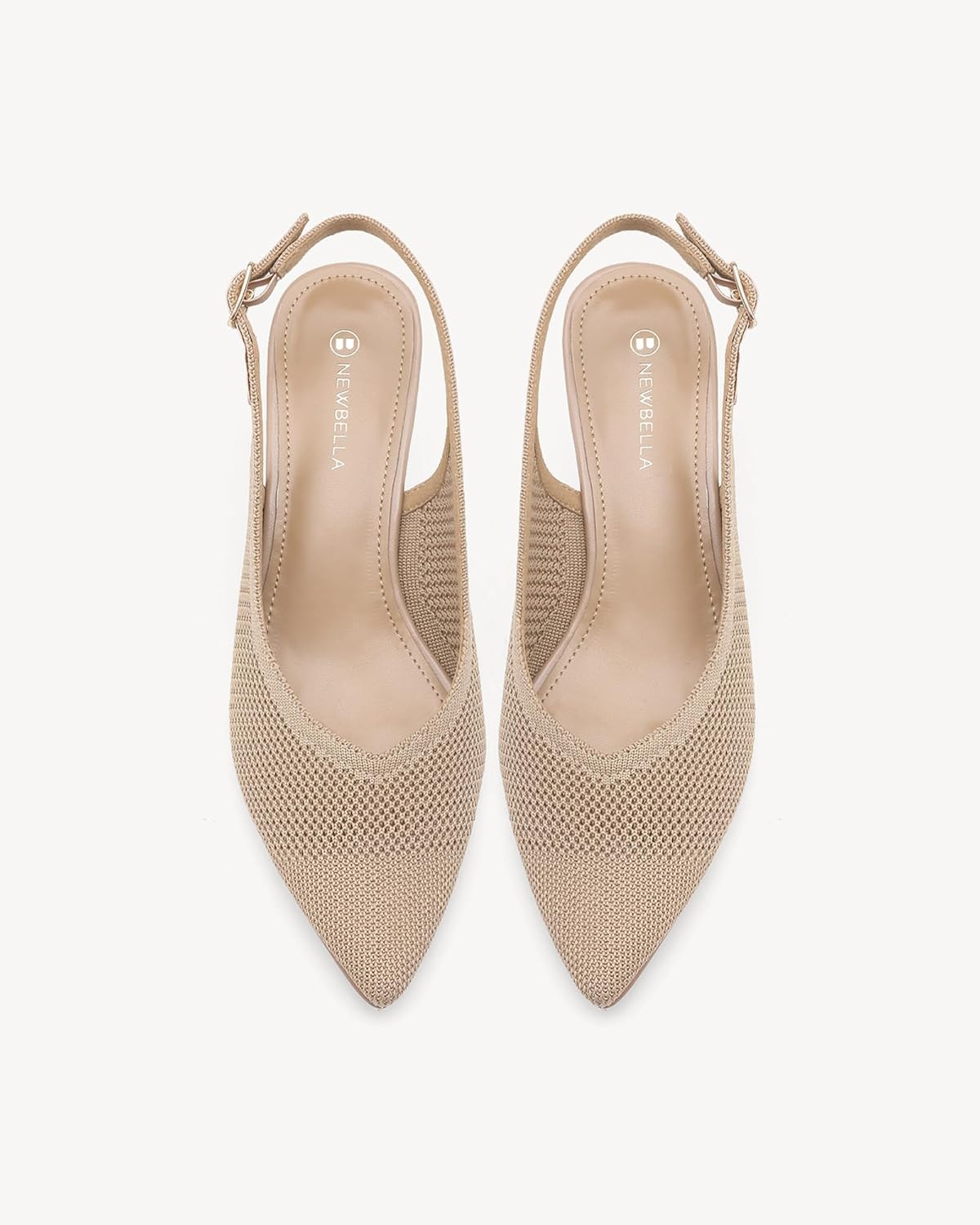 NEWBELLA Women's Wedge Heels - Minimalist Faux Leather Pumps with Back Straps, Comfortable Dress Shoes for Work & Everyday Wear - Image 5