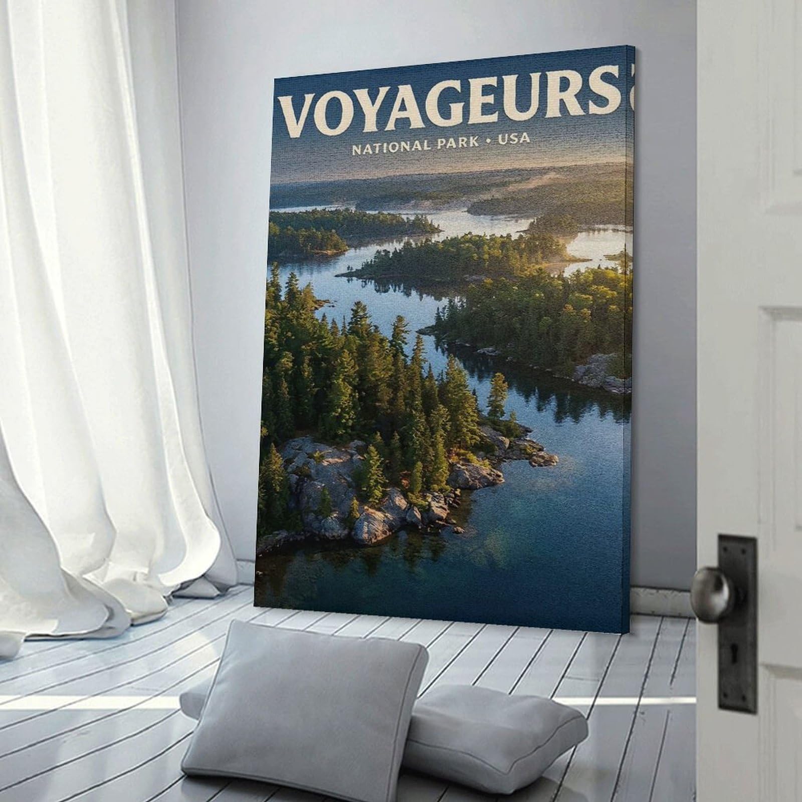Junmoney Wall Picture Print Voyageurs National Park, 12x18inch(30x45cm), for Workspace Walls, Study Corners Or Bedrooms, A Smart Decor Choice for Study Walls