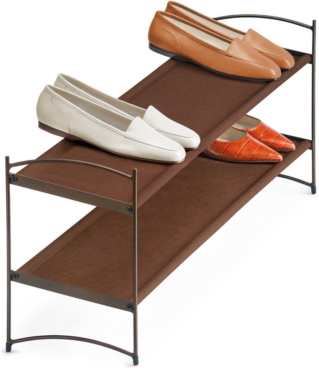 Lynk Vela Stackable Shoe Shelves 2 Tier - Shoe Rack Shelf - Bronze ...