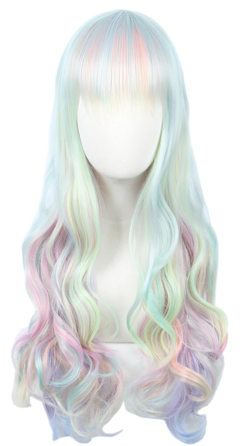 Linfairy Long Wave Ombre Cosplay Wig Halloween Costume Diamond Wig for Women - Image 8