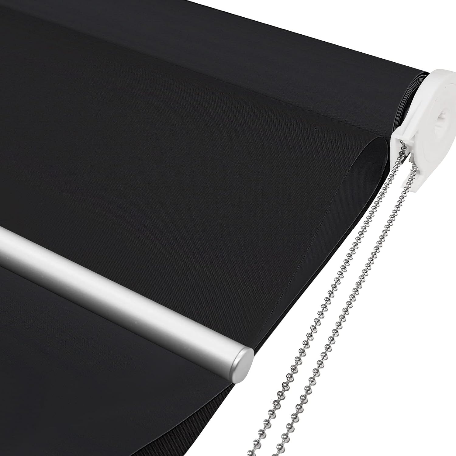 Joydeco Blackout Fabric Roller Window Blind, Black Thermal