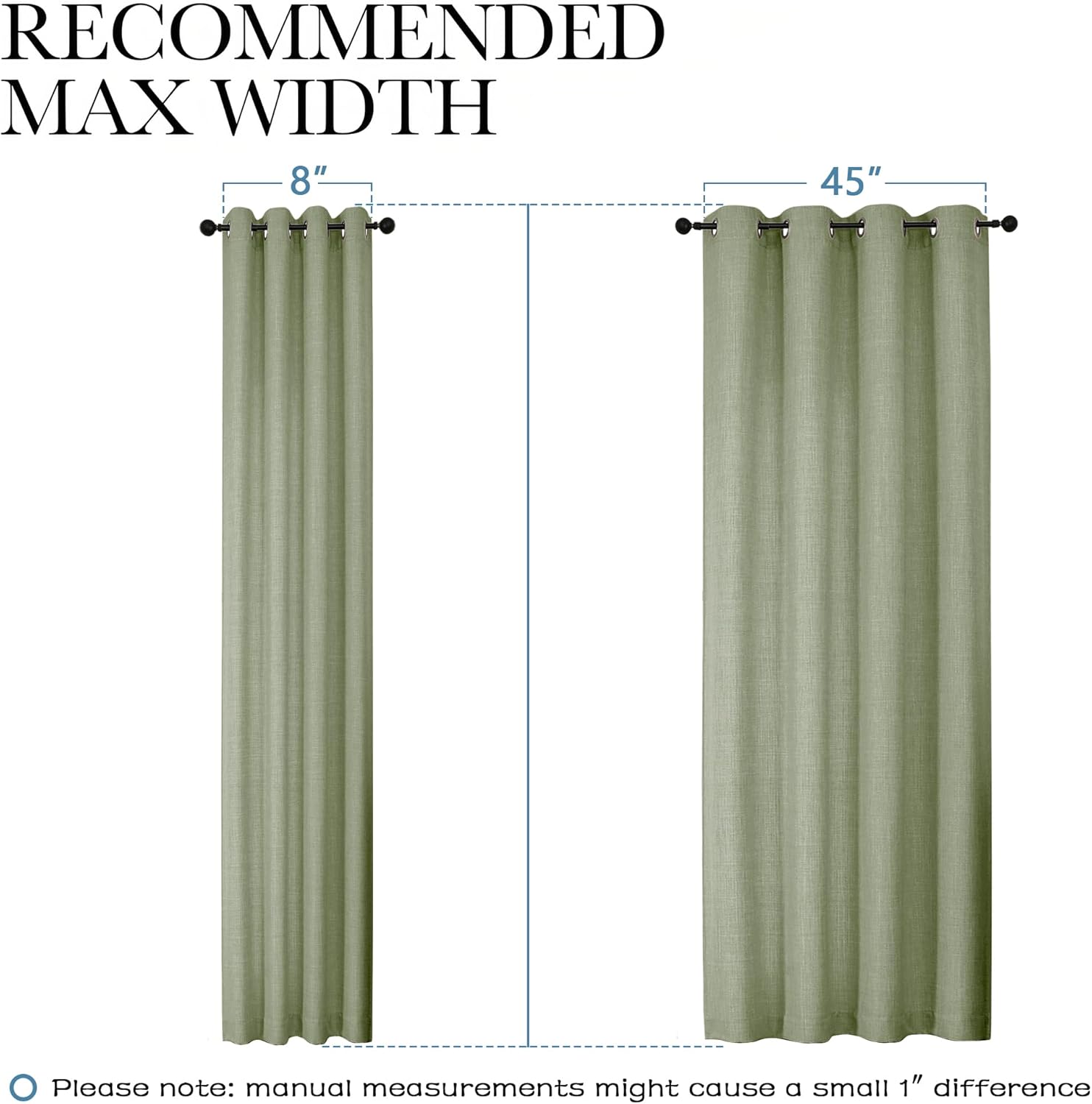 Chyhomenyc Sage Green Curtains 84 Inches Long 2 Panels Set, Light Filtering Faux Linen Textured Soft Airy Window Curtains for Living Room Bedroom, Thick Modern Privacy Grommet Drapes, 50Wx84L, 2PCS