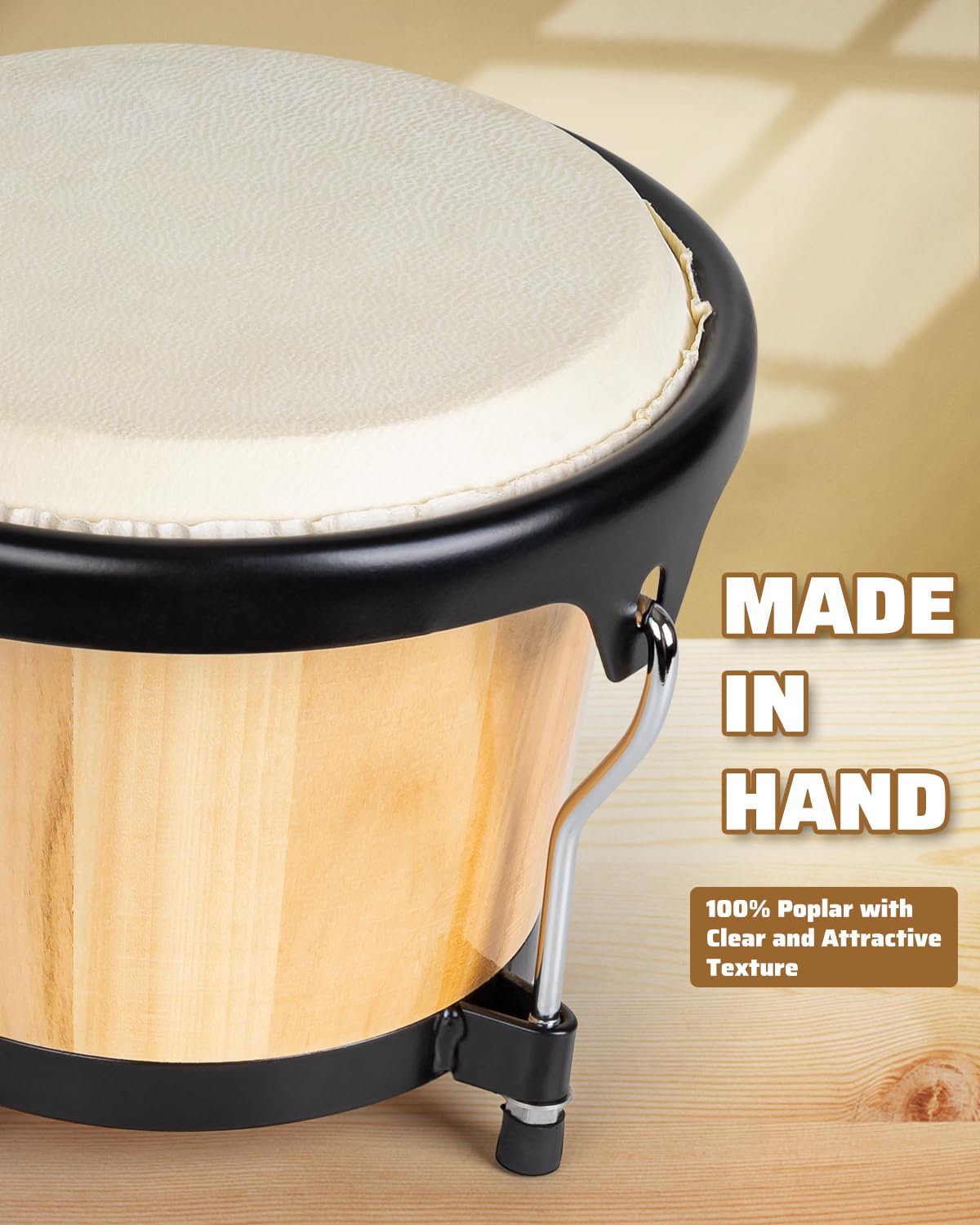 Bongo Drum 6and 7 For Adults Beginners, Bongos Drums Set