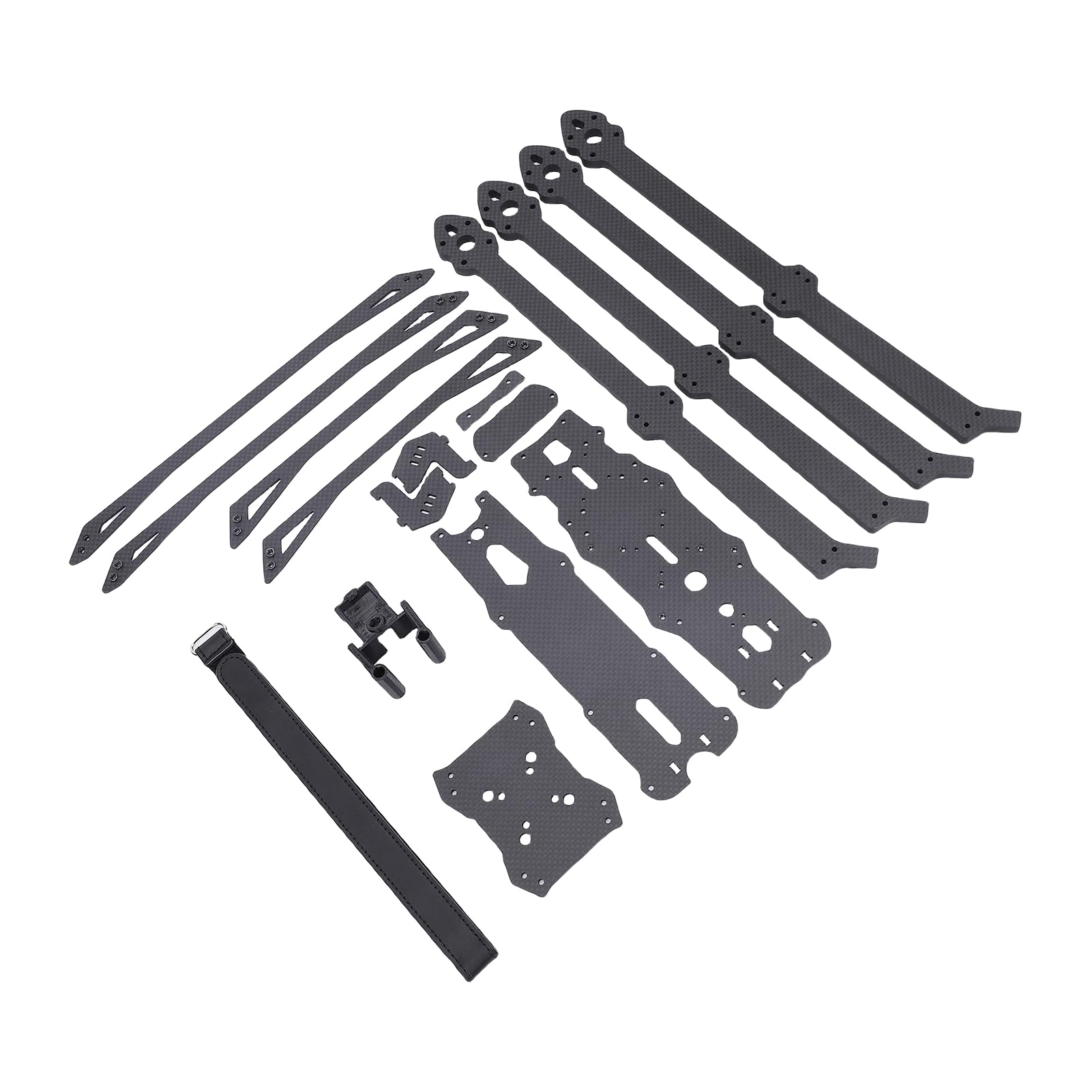 RiToEasysports Rama Drona z Włókna Węglowego, Zestaw Ramy do Quadkoptera Wyścigowego z Rozstawem Osi 570 Mm, do 13-calowych śmigieł, z Ramionami o Grubości 8 Mm i płytą dolną o Grubości 3,