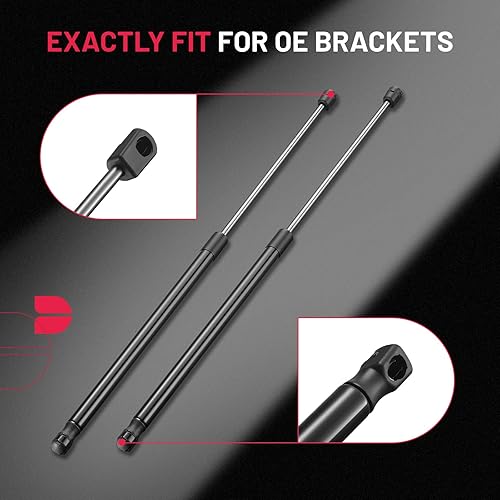 Miniatura 101 de BDFHYK C16-17796 20 inch 110Lbs/490N Gas Struts Shocks Lift Support for are Leer Camper Shell Topper Rear Window, Truck Bed Cover, Cabinet lid Door