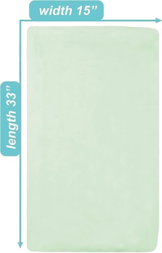 Miniatura 3 de TL Care Sábana bajera ajustable de punto de jersey de algodón transpirable 100% natural, apio, 15 x 33 pulgadas, suave y transpirable, para niños y