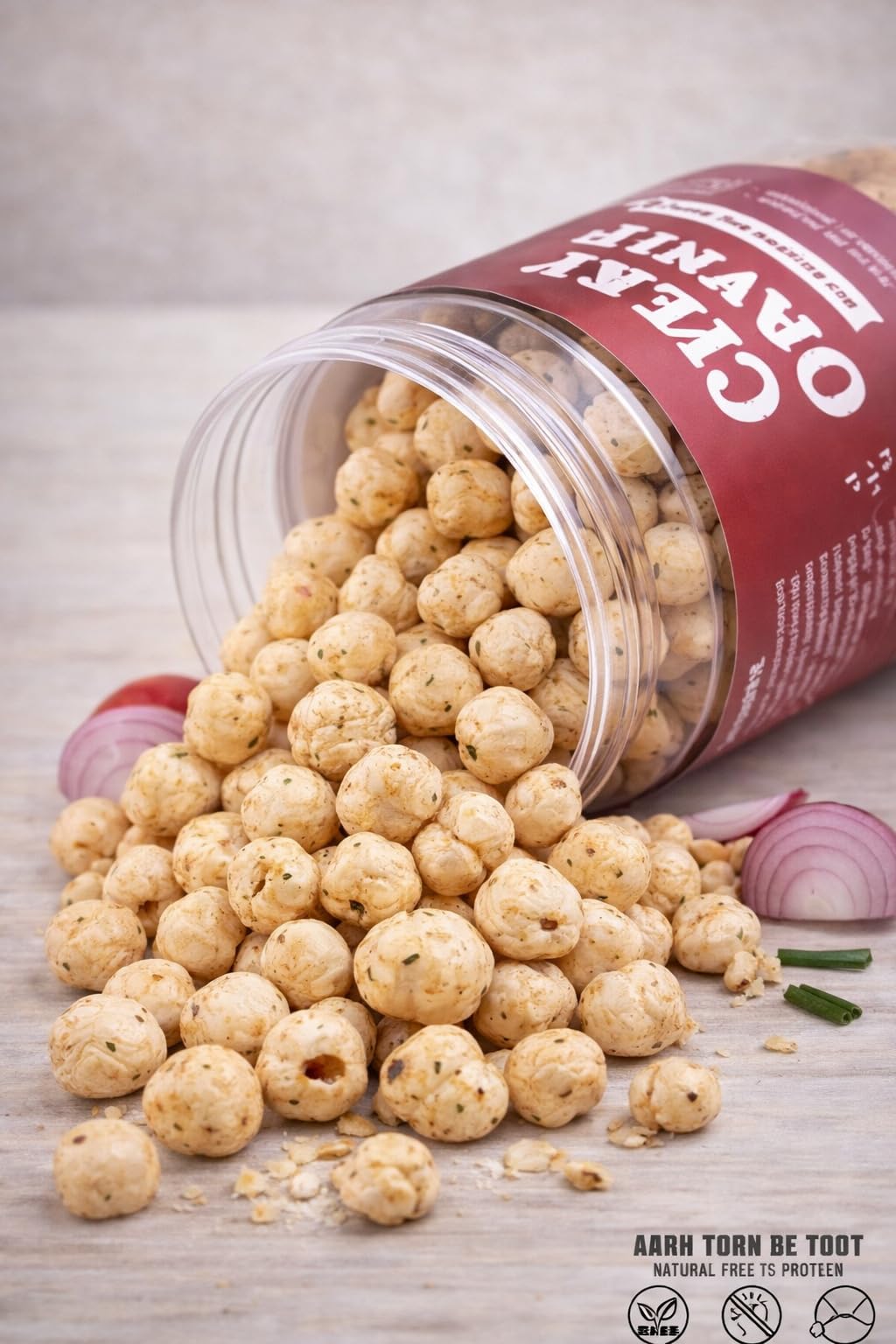 MOKO - Purely Popped. Truly Healthy Cream & Onion Makhana (Flavored Foxnuts) β Roasted Healthy Snack | Gluten-Free, High Protein Lotus Seeds | Light & Crunchy Evening Snack | 70g 3