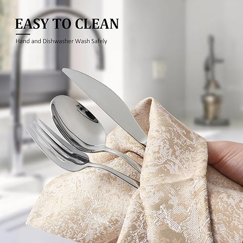 Miniatura 7 de Lorena Juego de cubiertos de acero inoxidable de 20 piezas, servicio para 4, Eclipse