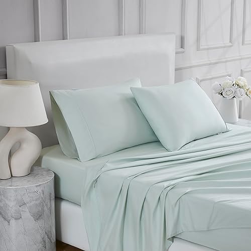 Miniatura 6 de Linen Closet Juego de Sábanas Tamaño King  100% Algodón Percal Natural, Juego de Ropa de Cama de 4 Piezas, Oeko-Tex Made in Green Sostenible, Sábana
