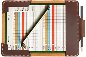 Personalized Leather Yardage Book Cover Holder