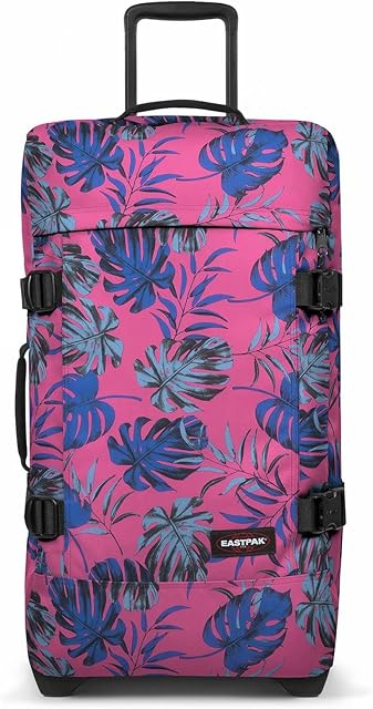 Eastpak Tranverz M Walizka, 78 L, Brize Monstera Pink