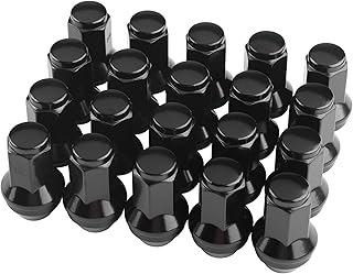 EOTH 24pcs M14x2.0 Lug Nuts - for F150 Expedition Lincoln Navigator Factory Stock Wheels - 13/16 Hex Black Large Acorn Seat Wheel Lug Nuts
