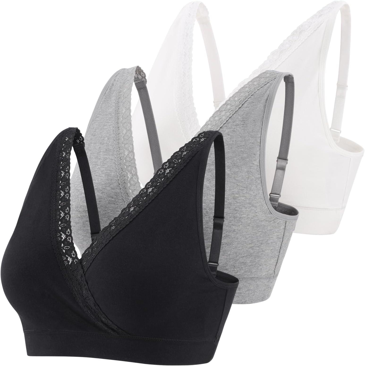 Adjustable Lace Cotton Sleep Bra – Maternity Nursing Bras for Pregnancy, Daily Wear & Night Comfort
