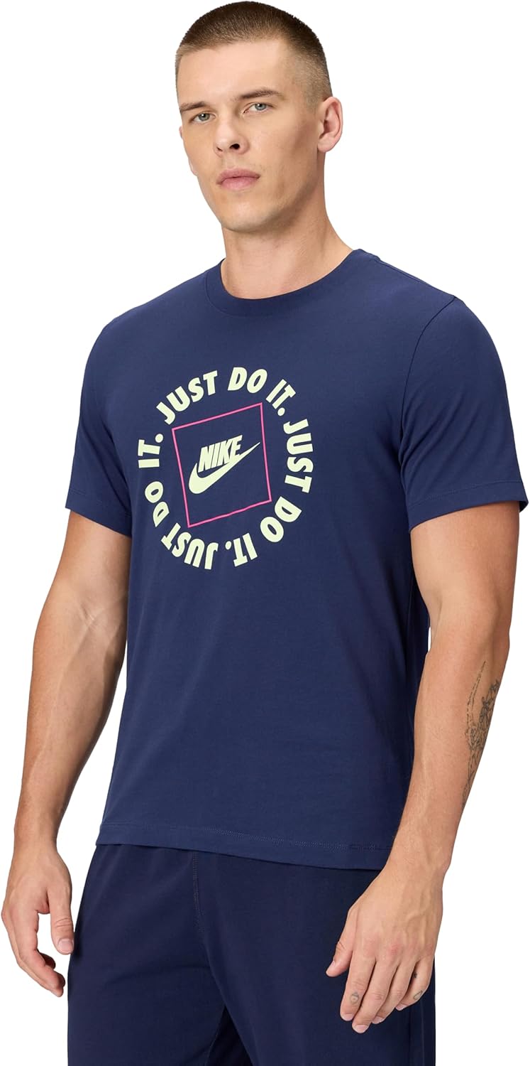 Nike Mens Sportswear Club T-Shirt (Just Do It Circle)