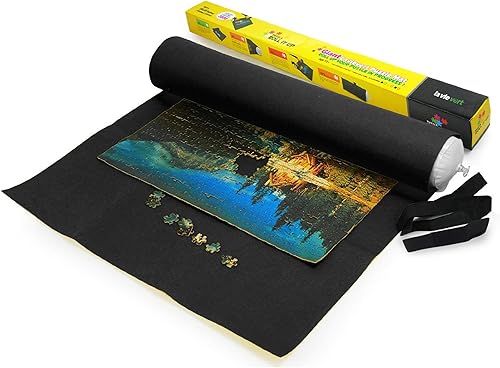 Lavievert Tapete de rompecabezas de 3000 piezas enrollable, tablero de rompecabezas portátil para adultos, tapete de fieltro gigante para un fácil