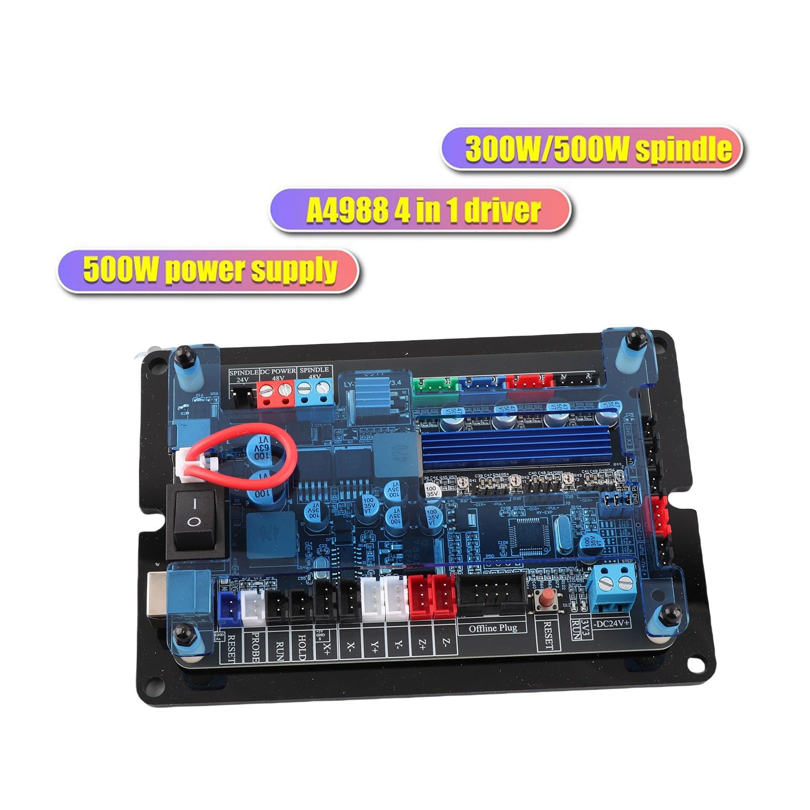 FTVOGUE Tablero Controlador GRBR de 32 Bits 3 Ejes CNC CNC Paseador del Motor del Motor Paso a Paso con la Unidad de Ejes de Doble Y para la Máquina de Grabado de la Carpintería