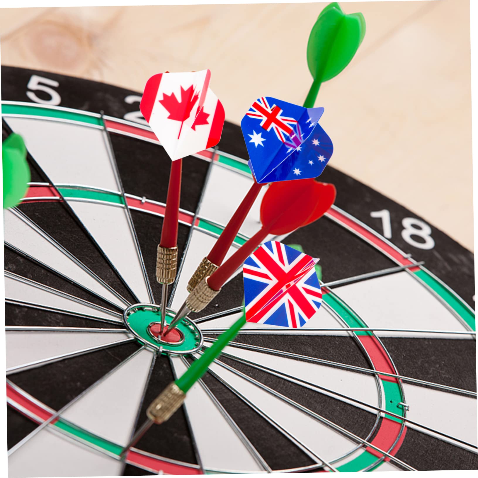 BESPORTBLE Dart Replacement Parts 9 Flag Patterns 27 Pieces Tails Tail Wing for Dart Flights and Shafts