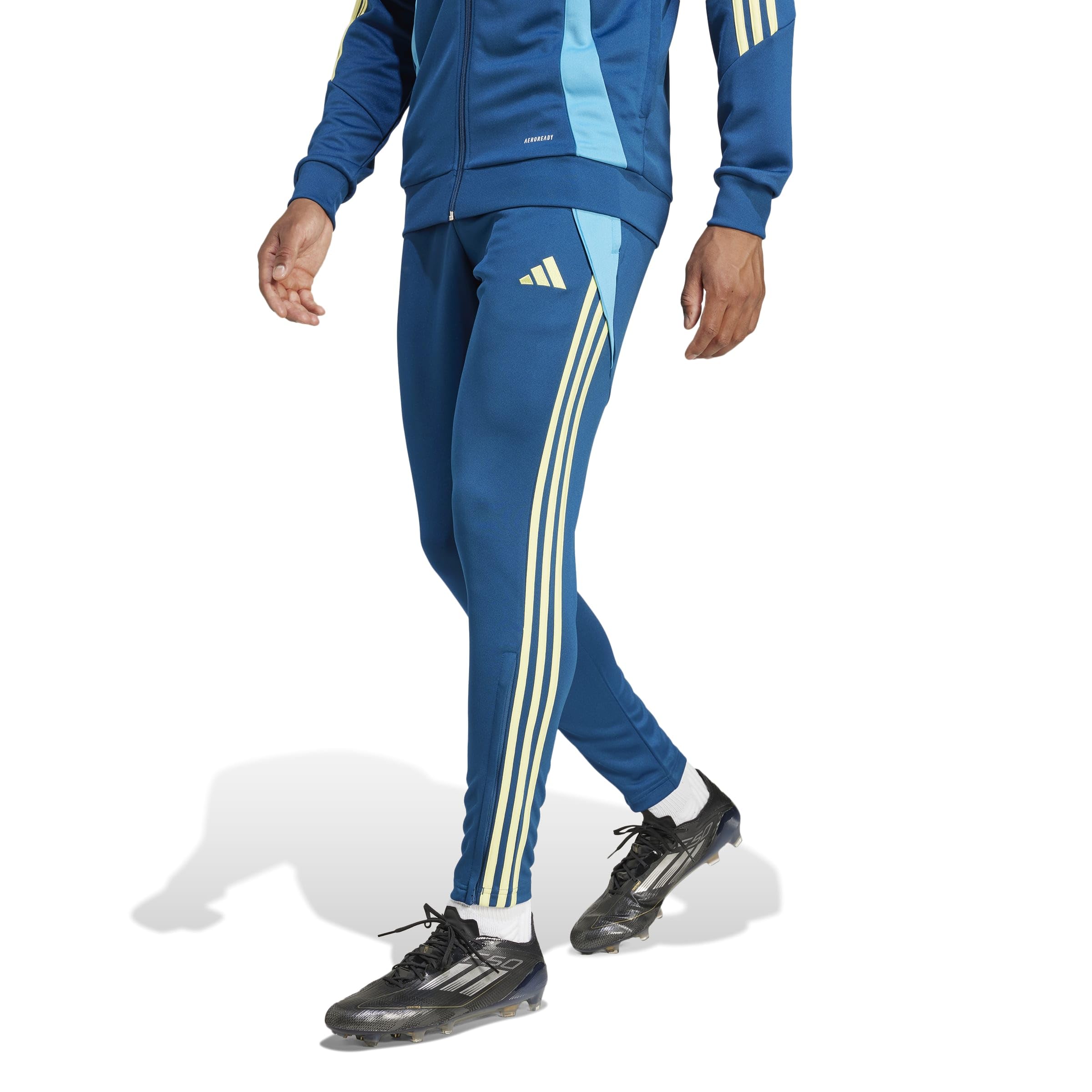 adidas Tiro 24 Men's Football Jacket, Navy/Pearl Citrine, XXL