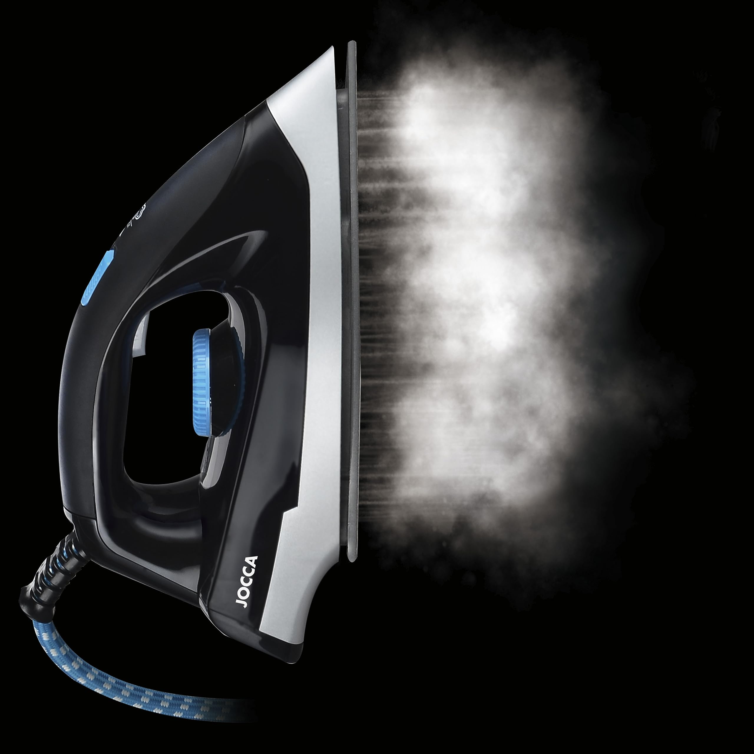 Jocca Centrale Vapeur 2400W Reservoir 2L Semelle Ceramique Repassage Vertical et Horizontal Noir et Bleu