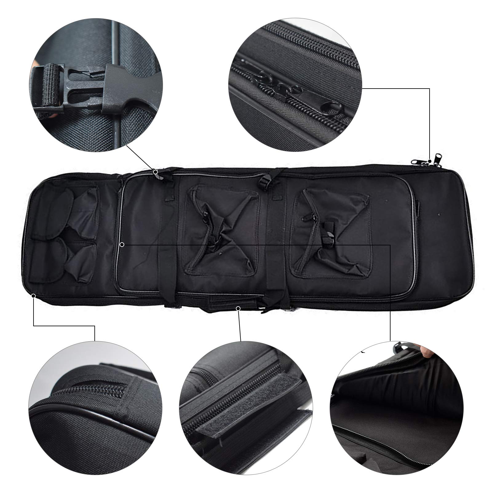 Bolsa táctica para detector de metales - Bolsa de transporte universal impermeable para accesorios de exterior, 81x24cm - Bolsa de transporte para escáner detector de metales para viajes, senderismo y