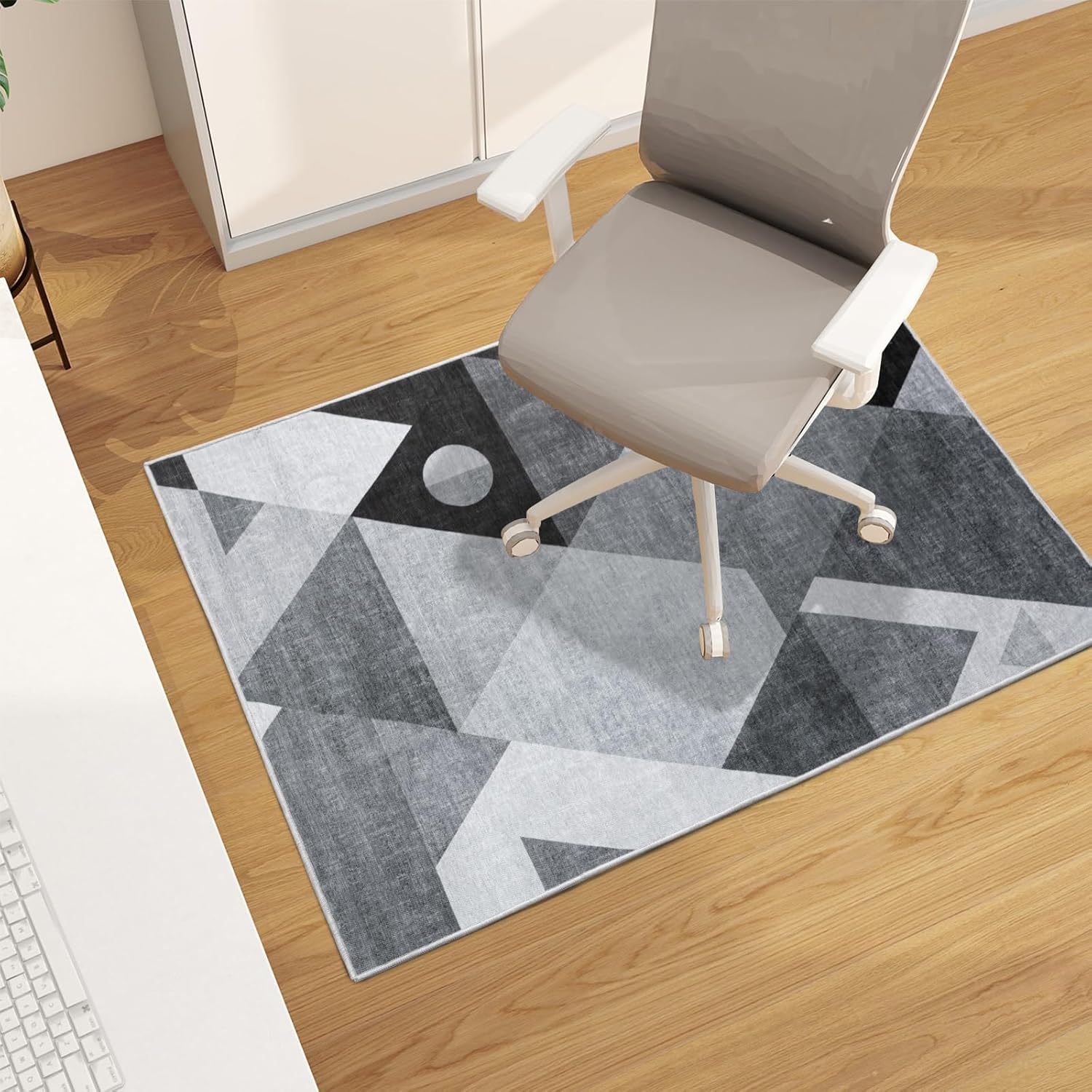 Office Chair Mat for Hardwood Floor, 48″x36″ Easy Glide Computer Desk Mat Protector for Rolling Chair Under Desk Rug Nonslip Backing, Machine Wash (Modern) Office Chair Mat for Hardwood Floor, 48″x36″ Easy Glide Computer Desk Mat Protector for Rolling Chair Under Desk Rug Nonslip Backing, Machine Wash (Modern)