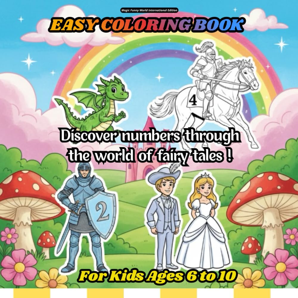 Discover numbers through the world of fairy tales !: Coloring Book