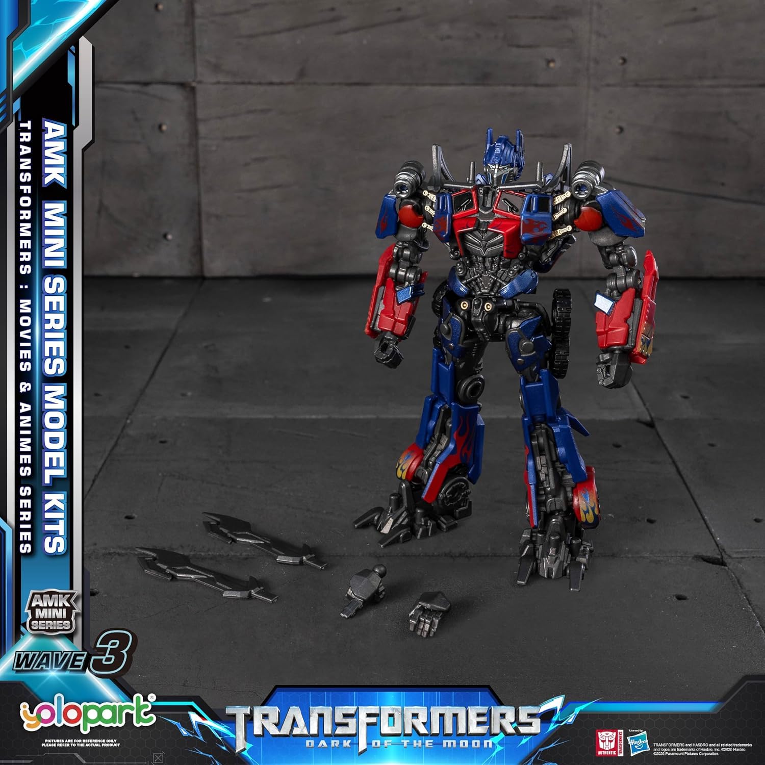 YOLOPARK Transformers Toys 6+1 Pack,AMK MINI WAVE3 Series 4.7" Highly Articulated TF3 Optimus Prime and Megatron,IDW Orion Pax and Bumblebee,G1 Ironhide Rachet Action Figures for Ages 8+,No Converting - 4