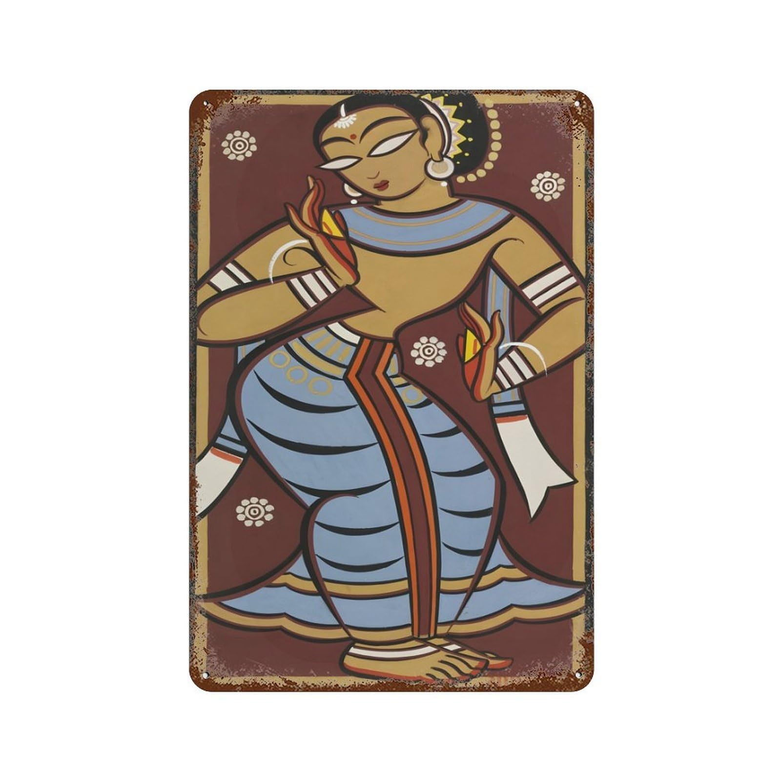 xiaoxiaoshen Indian Painters Jamini Roy (4) Wall Decor Art Metal Tin Poster Modern Home Decor Art Home Bar Shop Decorations Vintage Sign 30x20cm