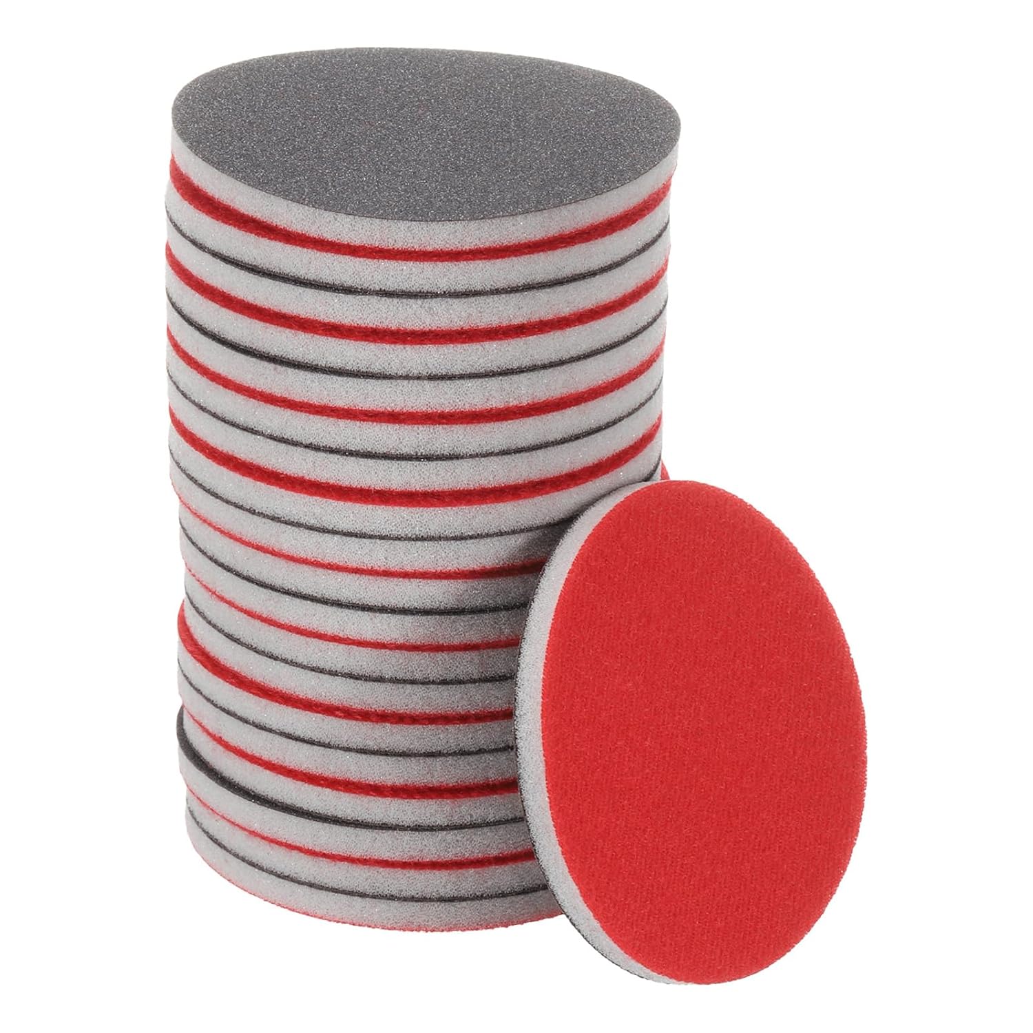 uxcell 20pcs 2000 Grit Sanding Sponge 4 Inch Hook and Loop Sponge Sanding Disc for Orbital Sander, Wet/Dry Use Sponge Buffer for Car Wood Drywall Metal Furniture Polishing