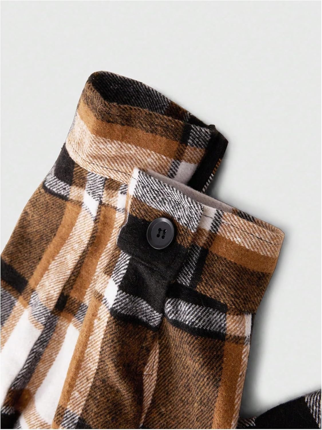 GORGLITTER Men's Plaid Flannel Shirt Long Sleeve Casual Button Down Shirts Jacket Fall Trendy Outerwear - Image 4