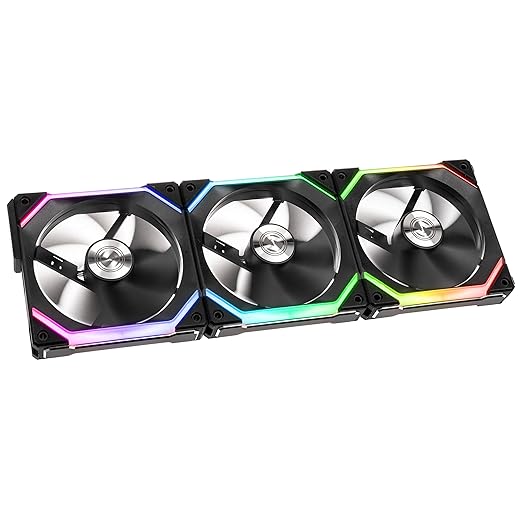 Lian Li UNI Fan SL120 3 Pack Black - with Controller (ARGB 120mm LED PWM Daisy-Chain)