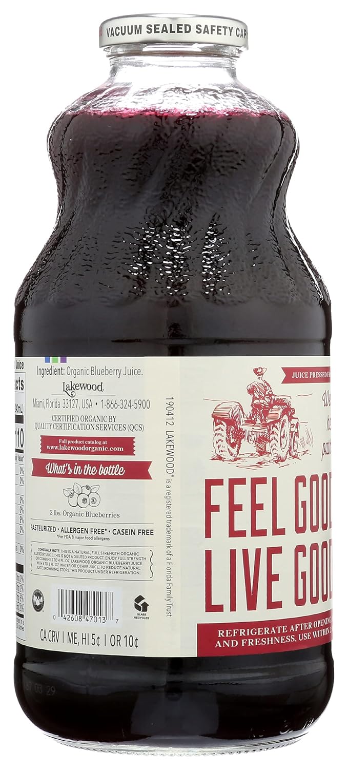 Lakewood Juice Blueberry Organic, 32 oz