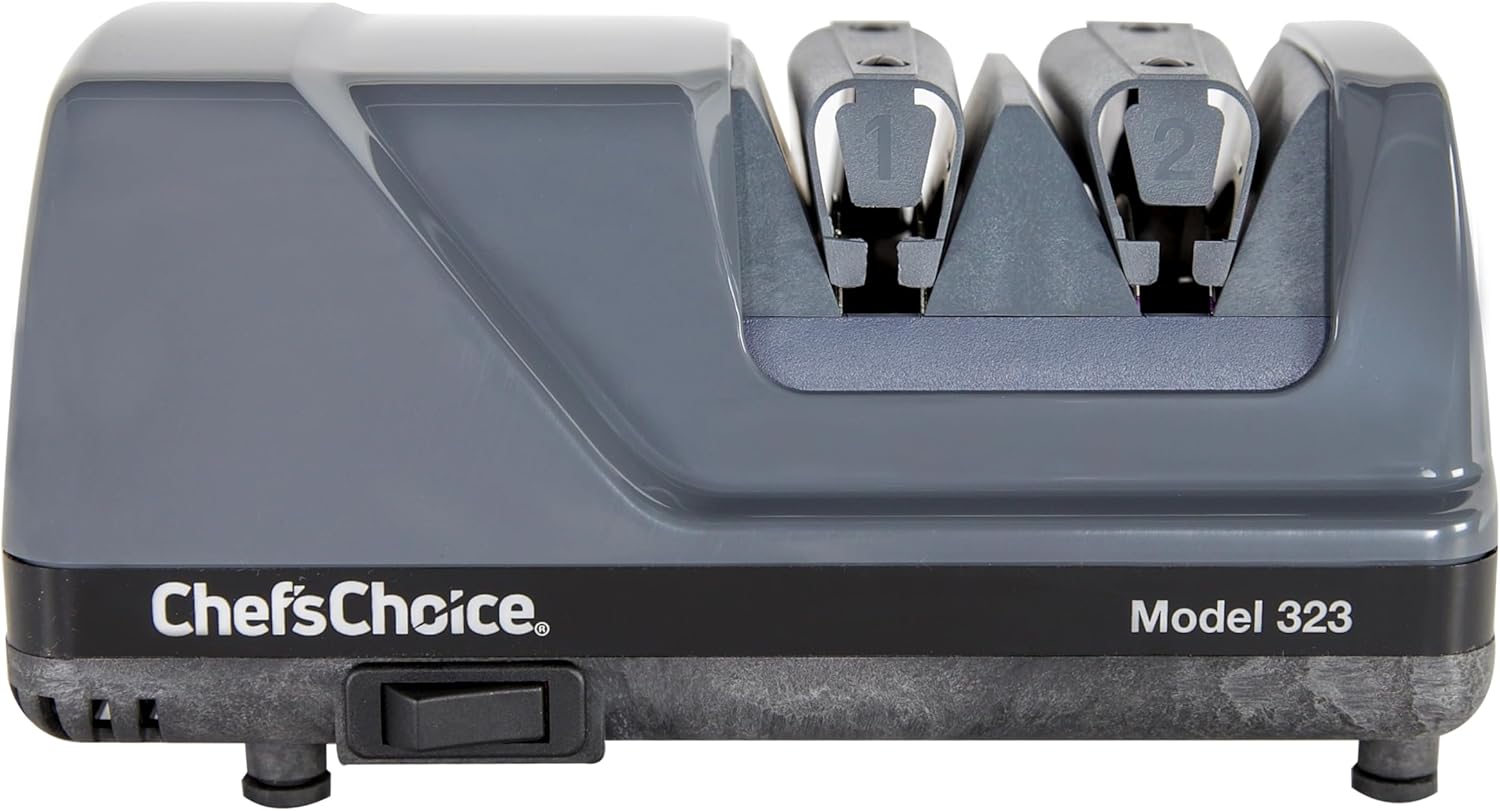 Commercial Electric Knife Sharpener 2-Stage 20-Degree Grey Plastic Steel