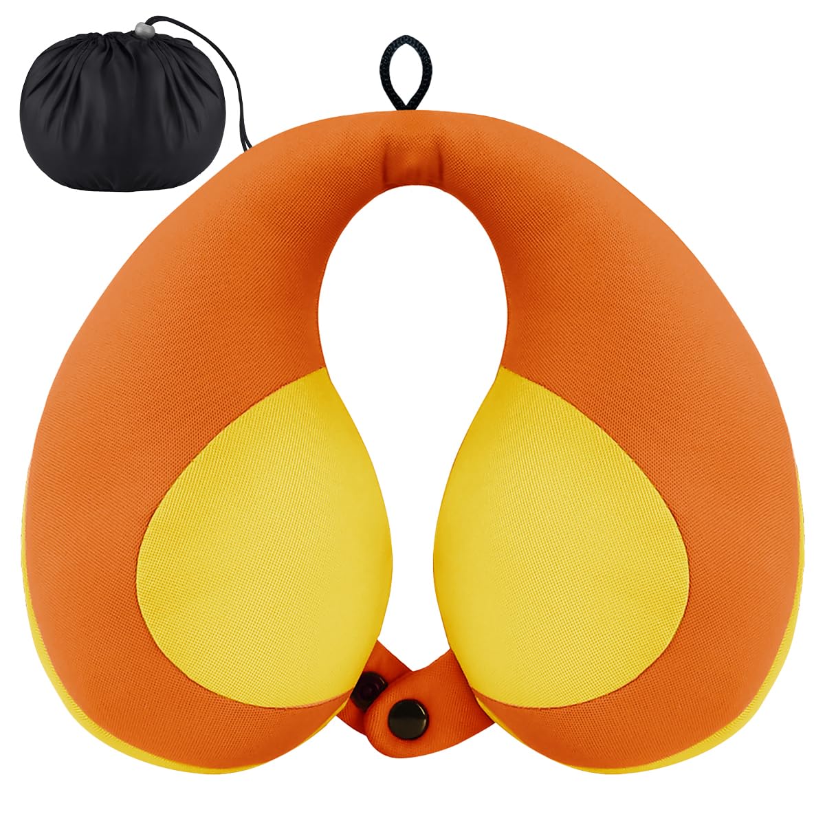 INFANZIA Kids Travel Neck Pillow, Chin Support for Car Seat &amp; Plane, Orange
