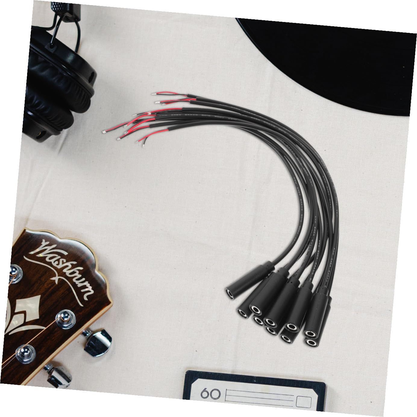 iplusmile 5 Sätze Audioleitung Ohr Mikrofonkabel Stecker Offen Audio- Für Handykabel Speaker Cables Headphone Cable Lautsprecher Kopfhörerkabel Kopfhöreranschlusskabel Aux Black 10 Stück * 5