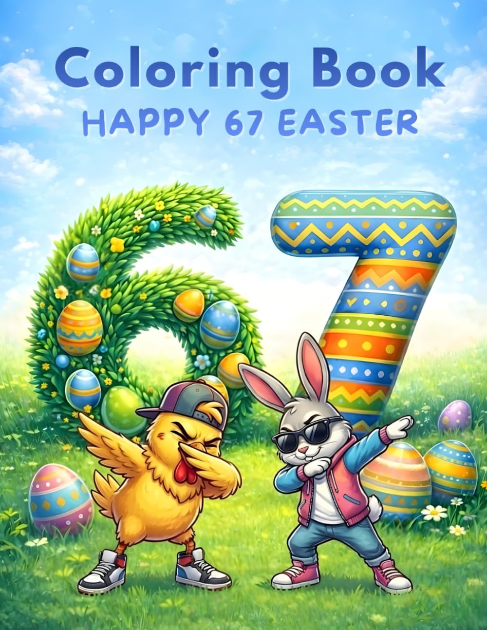 67 Coloring Book - Easter Cool Edition, 6-7 Six Seven Meme for Kids (67 Coloring & Activity Books for Kids)